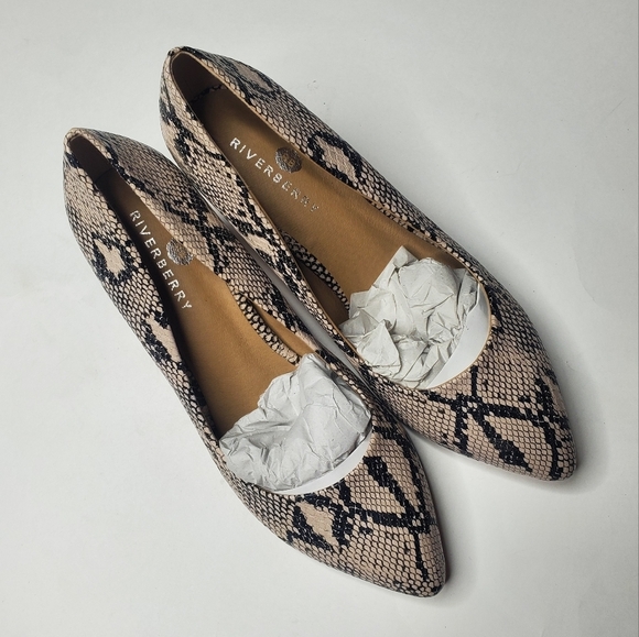 Riverberry Heel Pumps Snakeskin New - Picture 5 of 6
